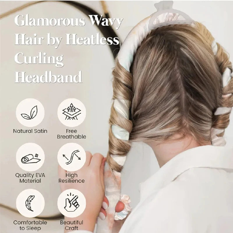 Heatless Hair Curlers - Satin Heatless Curling Set