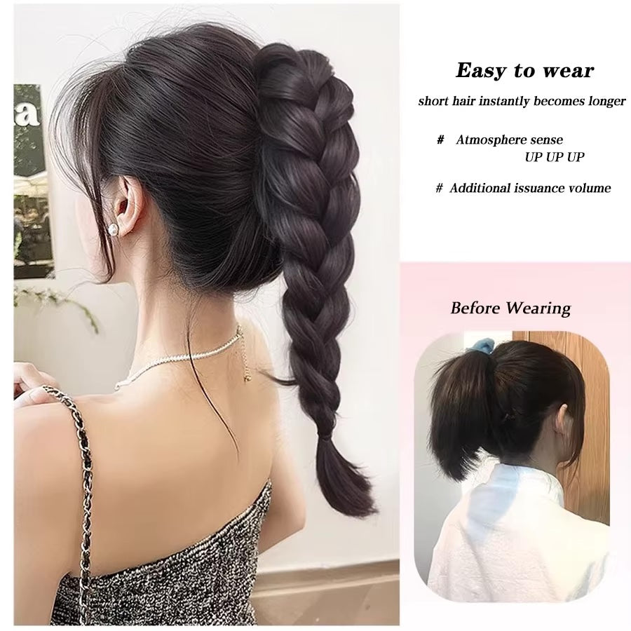 Braided Ponytail With Claw Clip To Attach