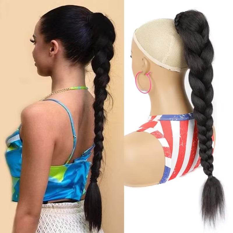 Braided Bun and Ponytail with Pins To Attach