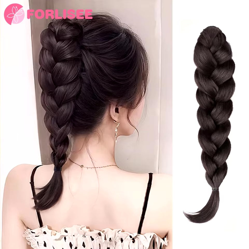 Braided Ponytail With Claw Clip To Attach