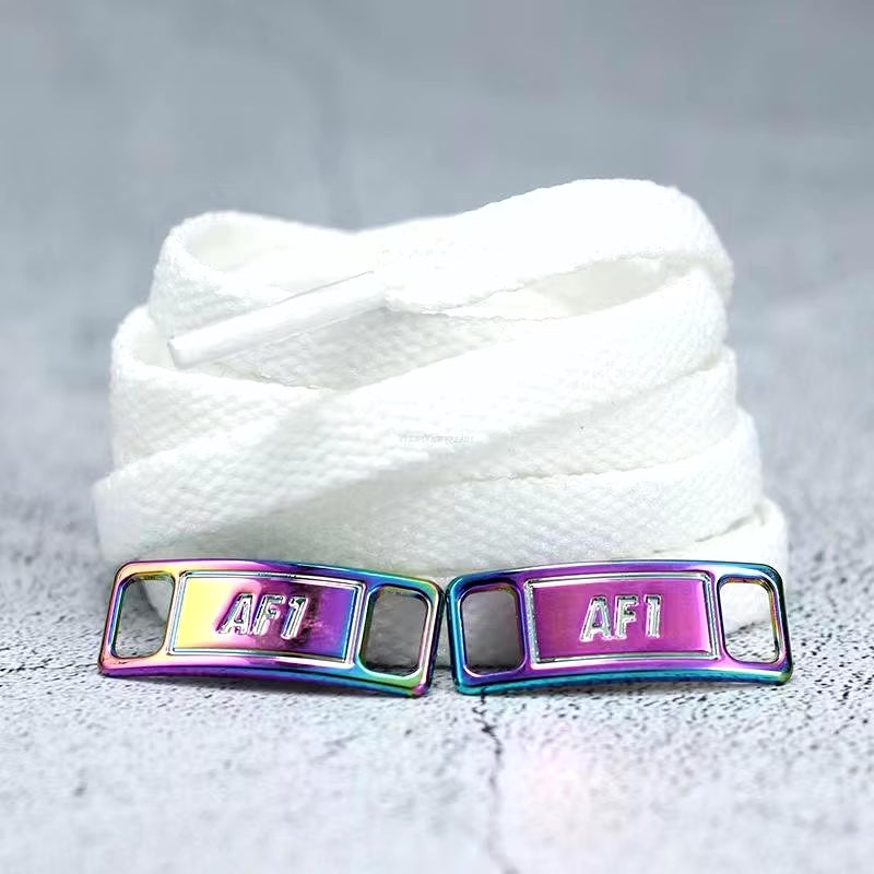 Nike Jordan AF1 Air Force One Metal Replacement Laces and Tags - Select Your Colour - Buy One get another pair of tags free (random colour for free tags)