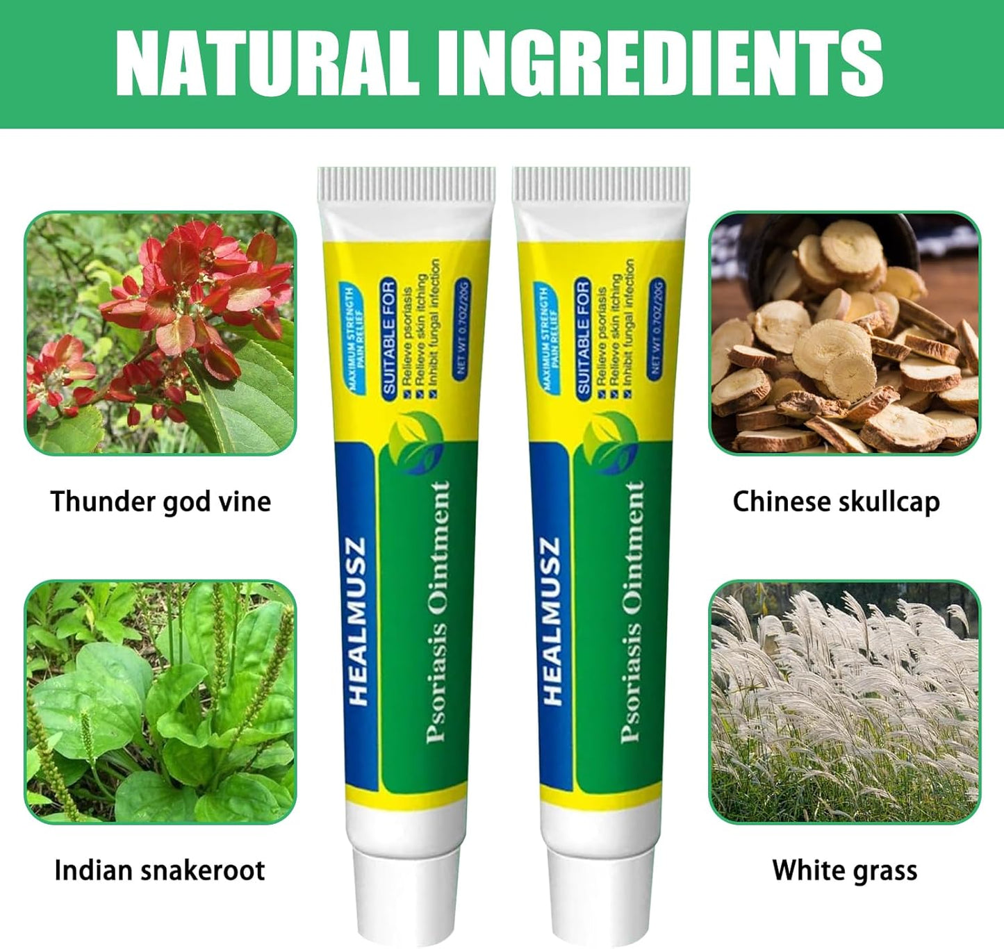 2 x Psoriasis treatment creams, natural herbal psoriasis relief