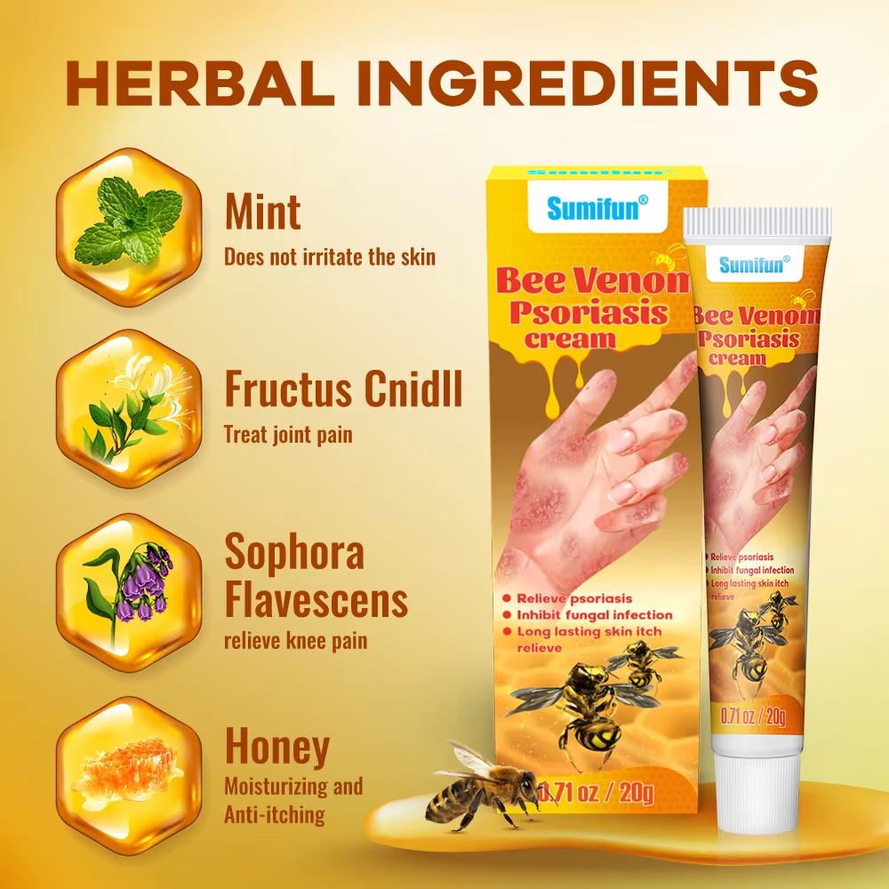 Bee Venom Psoriasis Cream Dermatitis Pruritus Eczema Ointment