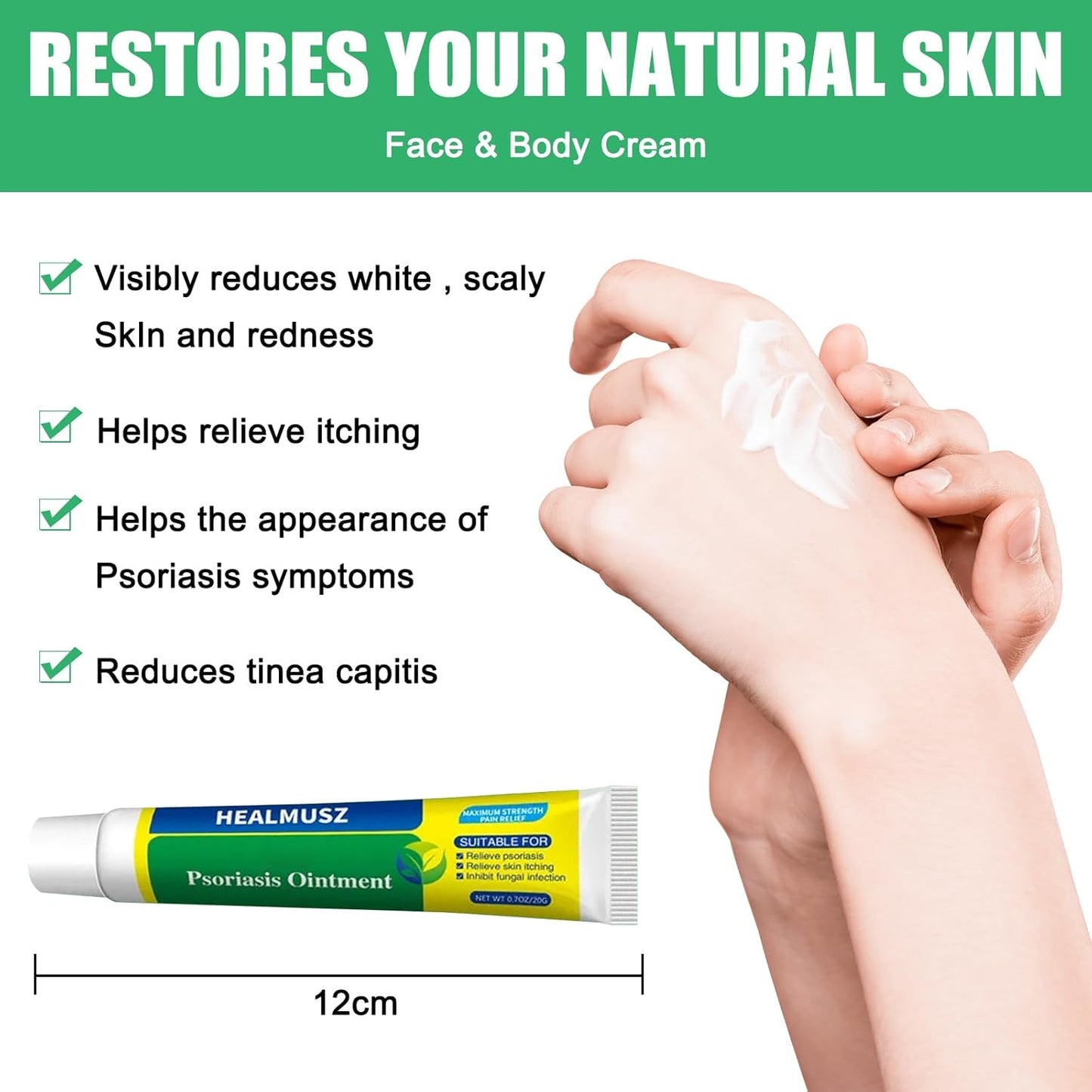 Psoriasis Relief Ointment & Eczema Cream, Chinese Herbal Psoriasis and Dermatitis Cream